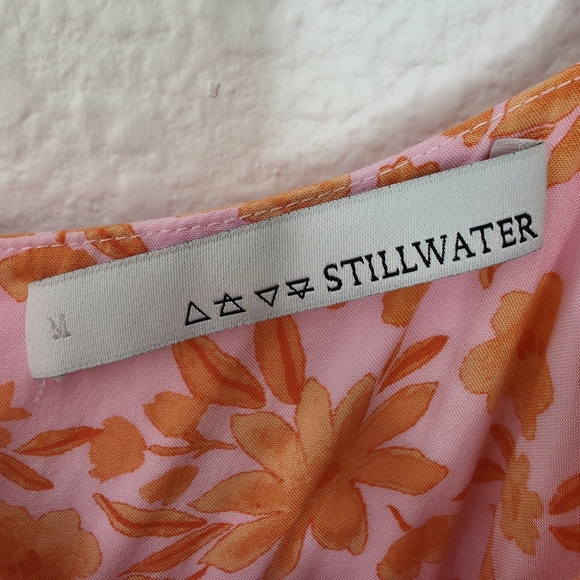 Stillwater Women's Floral Pink And Orange Dress, Size Medium - Picture 5 of 6